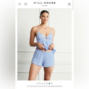 Hill House Blue Gingham Sleep Shorts NWOT